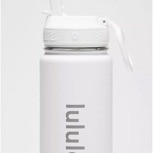 Lululemon Back to Life 24 ounce straw White sport Water Bottle $44 current